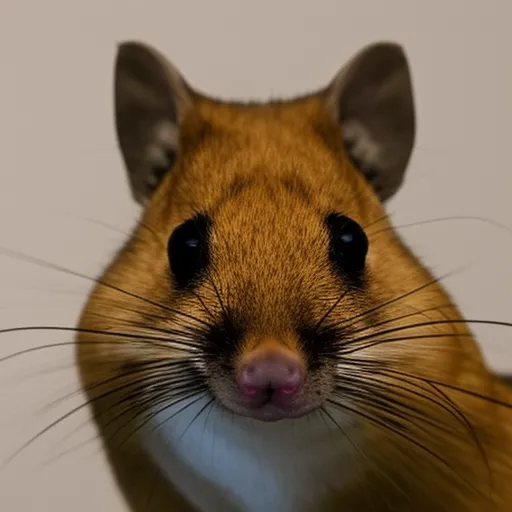 

This image shows a close-up of a chinchillin, a small rodent native to South America. Its soft, dense fur is a light brown color, and its large black eyes are framed by a white mask. Its long, curved