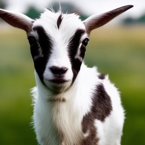 

This image shows a small, white dwarf goat standing in a field of tall grass. Its small size and friendly expression make it an adorable example of one of the cutest dwarf goat breeds.