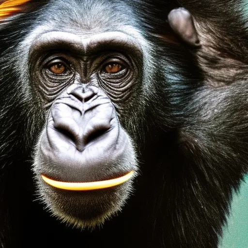 

The image shows a chimpanzee looking intently at a computer screen, with its finger hovering over a touchpad. This image illustrates the growing understanding of the intelligence of animals, and how they can interact with technology.